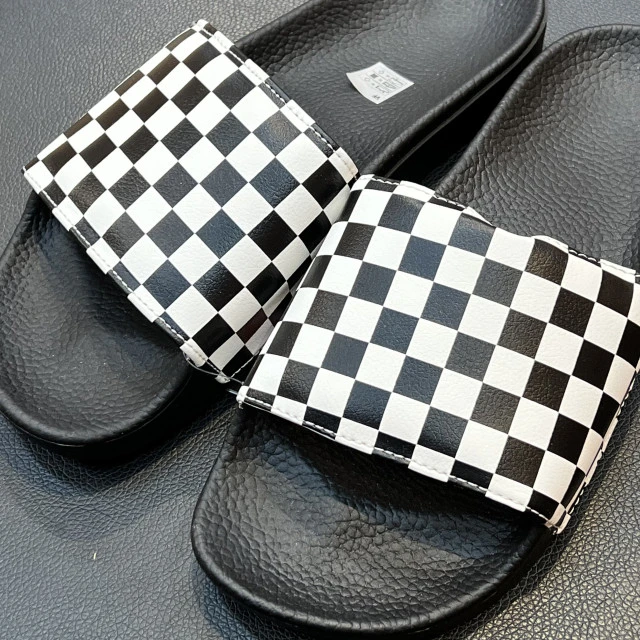 【韩国直邮|包邮包税】万斯 Slide-On #拖鞋 # Checkerboard #男士鞋 #black/white (VN0004KIIP9) 商品