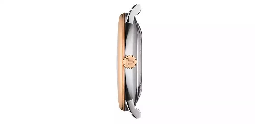 商品Tissot|Men's Swiss Automatic Carson Premium Powermatic 80 Two-Tone Stainless Steel Bracelet Watch 40mm,价格¥4127,第3张图片详细描述