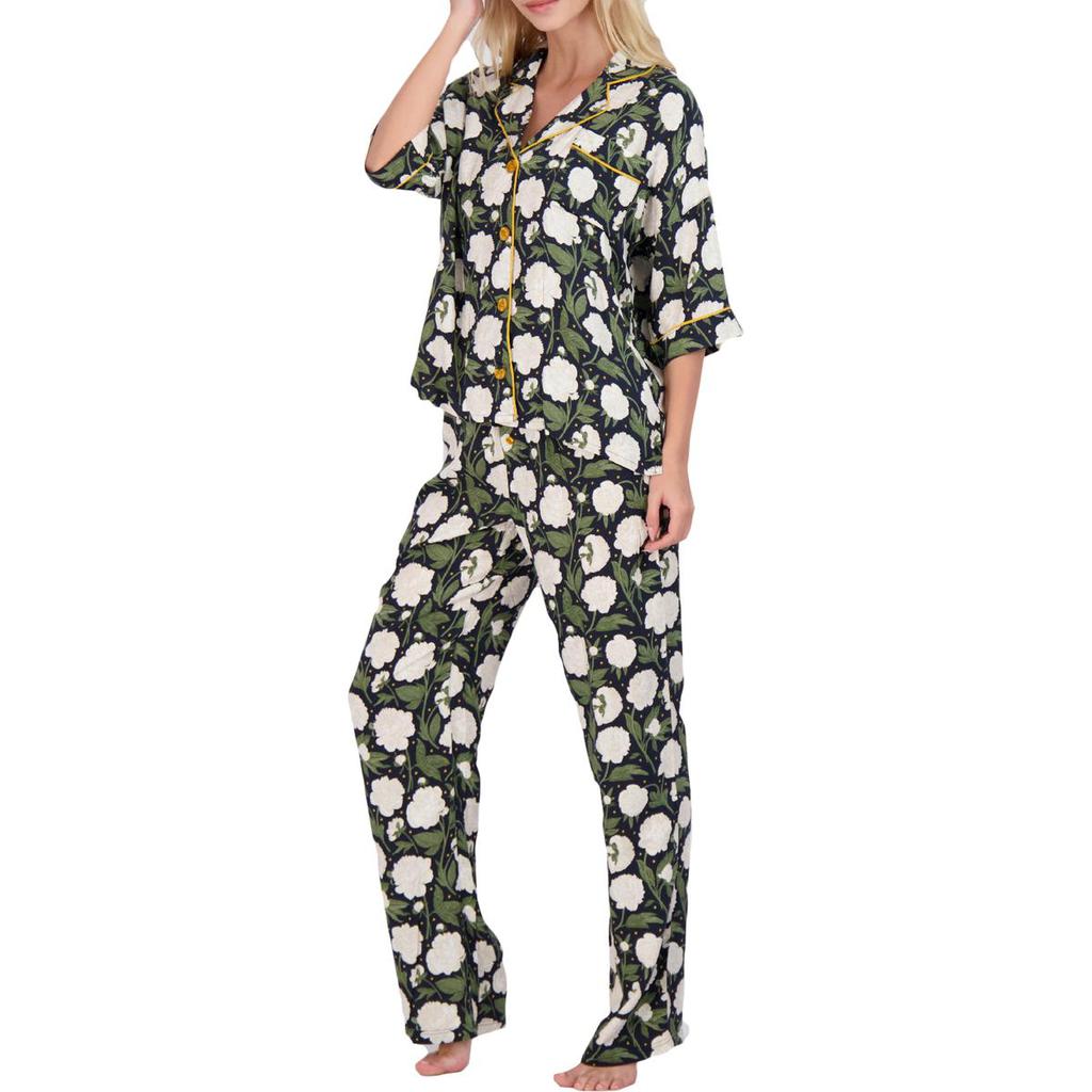 PJ Salvage Women's Sateen Loungewear Pajama Set商品第5张图片规格展示
