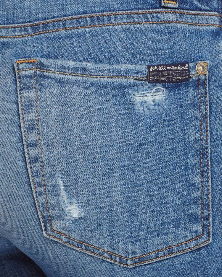 商品7 For All Mankind|Edie 条纹直筒牛仔裤,价格¥840,第4张图片详细描述