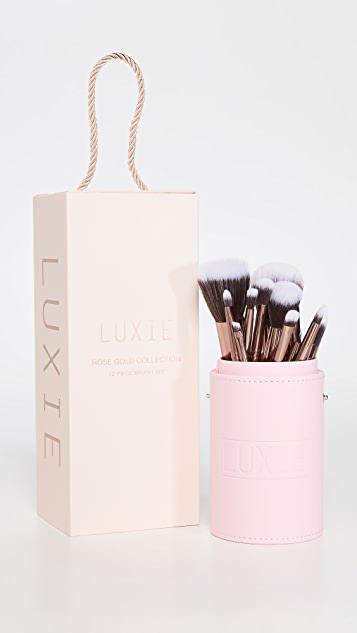 商品Luxie|Luxie 标志性玫瑰金化妆刷套装,价格¥914,第1张图片