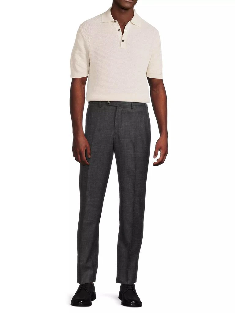 商品Isaia|Textured Silk-Linen Polo Shirt,价格¥7421,第2张图片详细描述