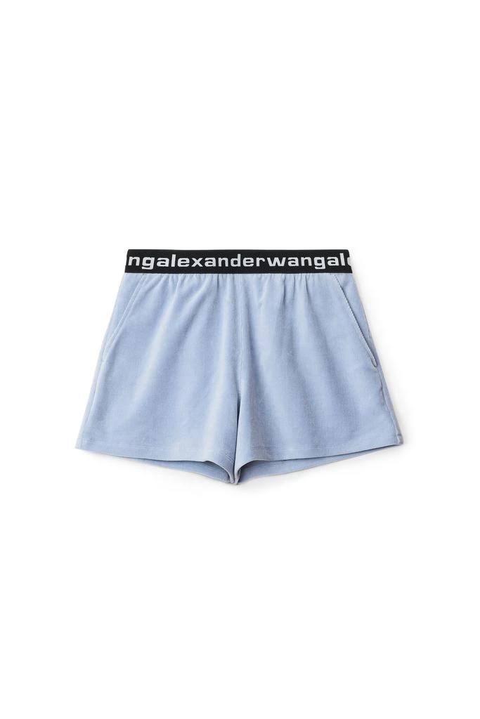 商品Alexander Wang|LOGO ELASTIC SHORT IN STRETCH CORDUROY,价格¥1005,第1张图片