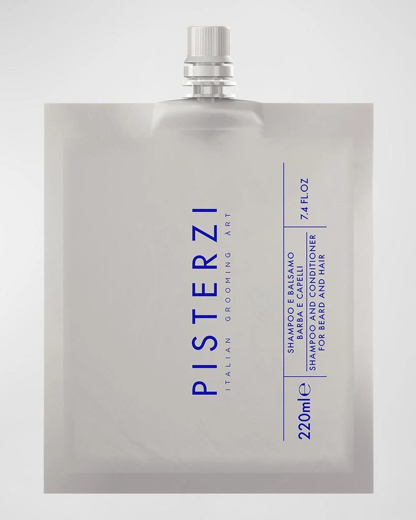 商品PISTERZI|Shampoo And Conditioner For Beard And Hair Refill Pouch, 7.4 oz.,价格¥348,第1张图片