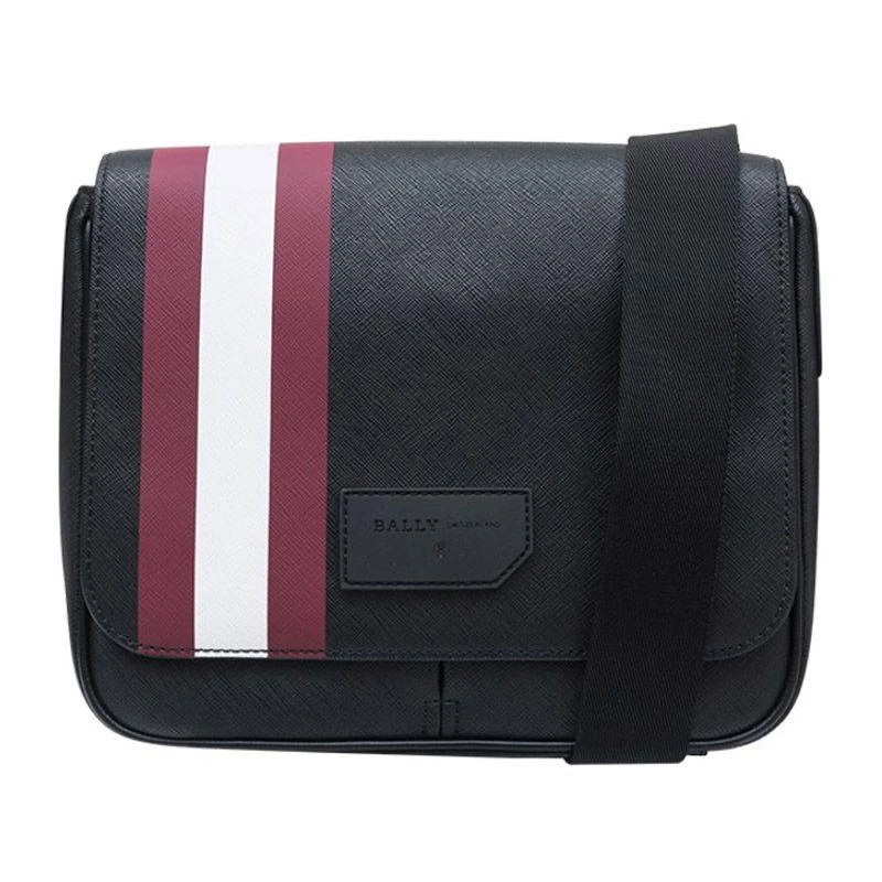 商品Bally|Bally 巴利 男士黑色帆布邮差包 6228771,价格¥5881,第1张图片