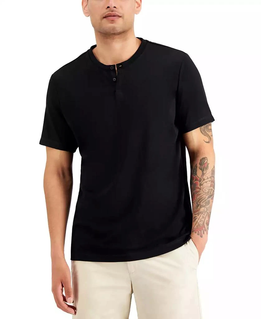 商品Alfani|Men's Solid Henley, Created for Macy's,价格¥196,第1张图片