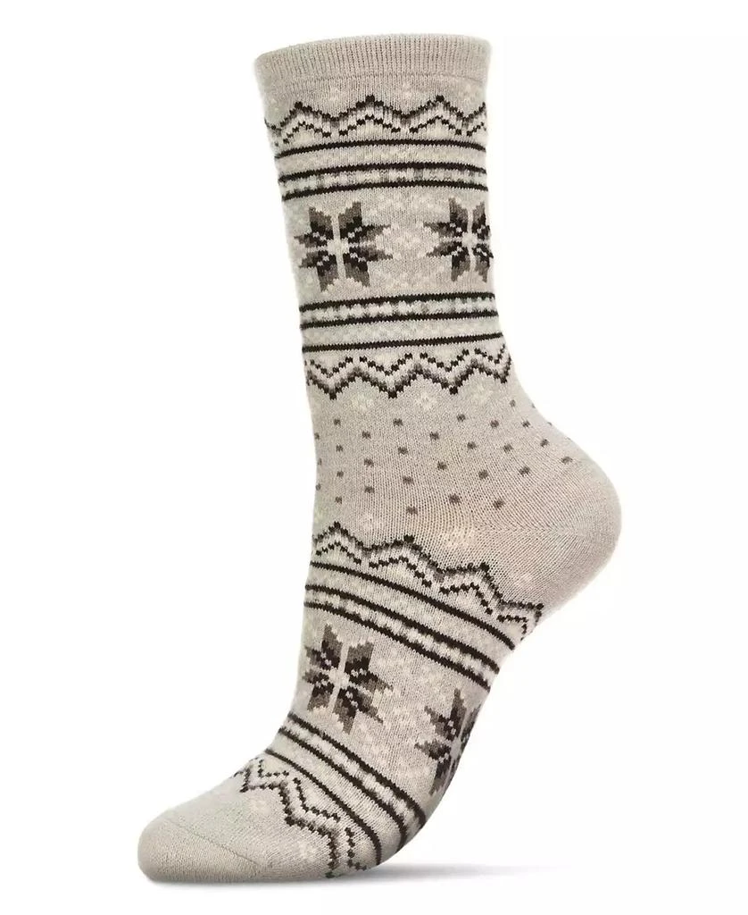 商品Memoi|Women's Fairisle Cashmere Crew Socks,价格¥150,第1张图片