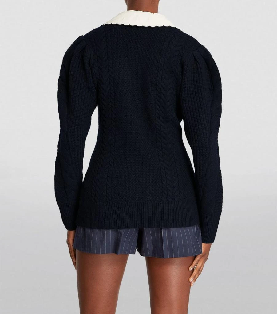 商品Sandro|Wool Collared Cardigan,价格¥1963,第4张图片详细描述
