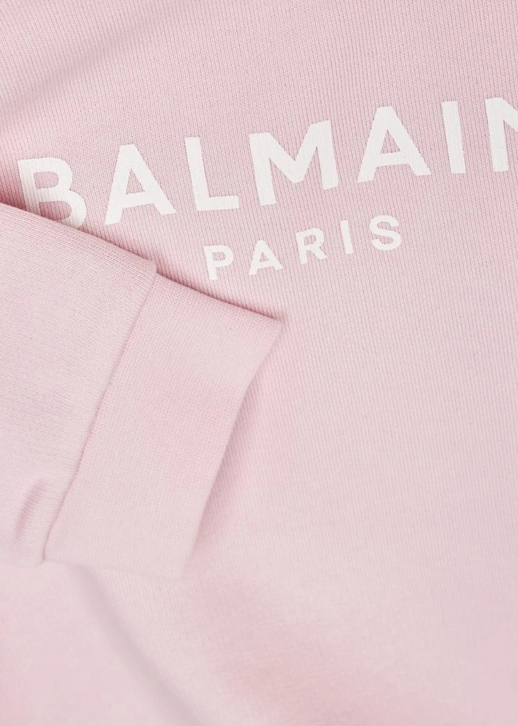 商品Balmain|KIDS Pink logo cotton sweatshirt (12-24 months),价格¥926,第2张图片详细描述