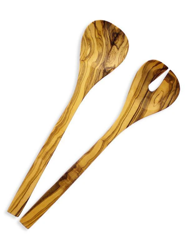 商品French Home|French Home Vintage Recycled Glass Multi-Purpose Serving Bowl & Olive Wood Servers,价格¥318,第3张图片详细描述