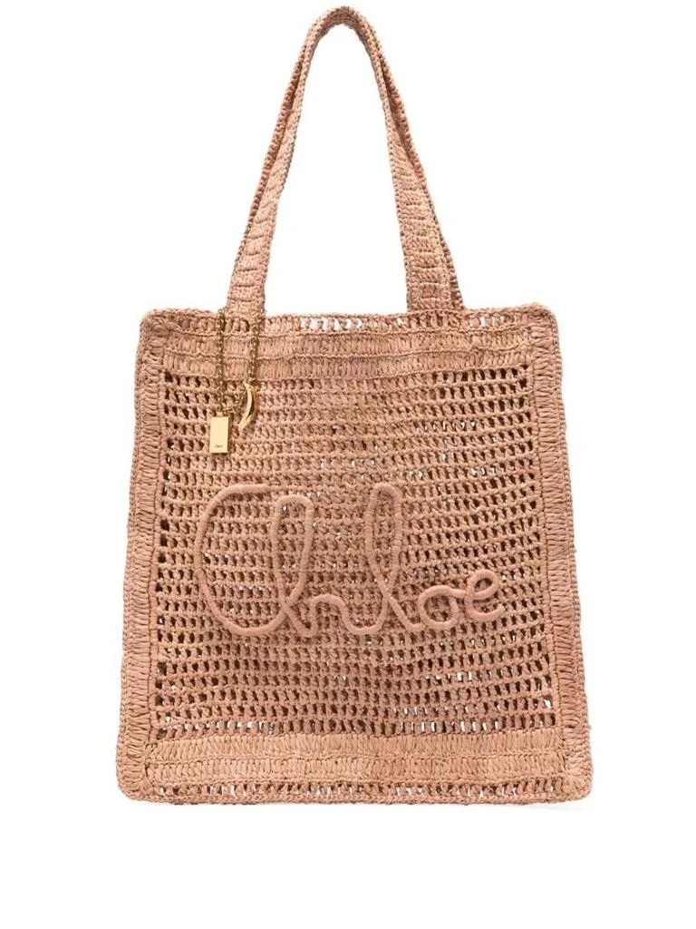 商品Chloé|Chloé Summer Banana Tote In Raffia Bags,价格¥8063,第1张图片