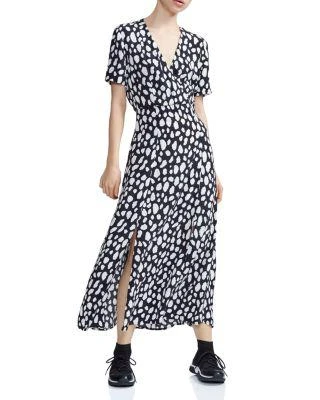 商品Maje|Riline Printed Midi Dress,价格¥1009,第1张图片