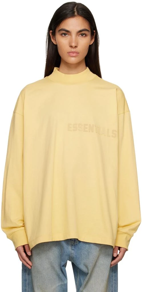 商品Essentials|Yellow Crewneck Long Sleeve T-Shirt,价格¥277,第1张图片