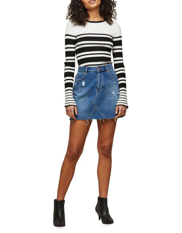 商品Miss Selfridge|Striped Flute-Sleeve Sweater,价格¥221,第4张图片详细描述