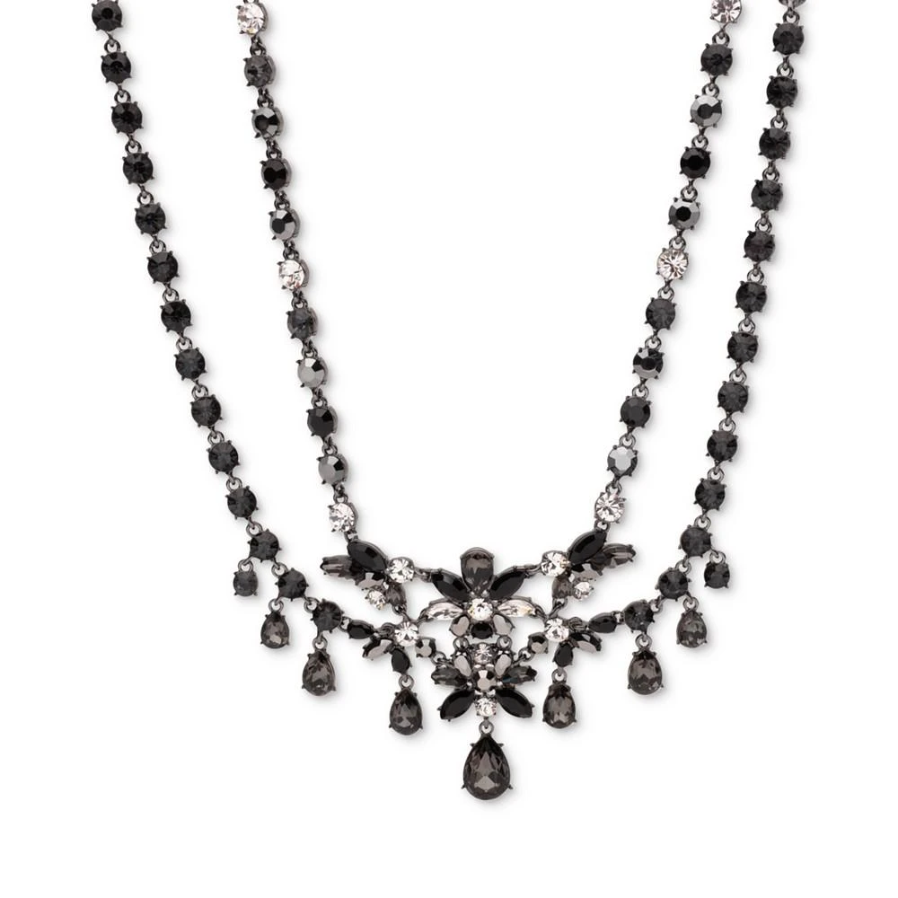 商品Givenchy|Hematite-Tone Jet Crystal Drama Collar Necklace, 16" + 3" extender,价格¥1100,第1张图片