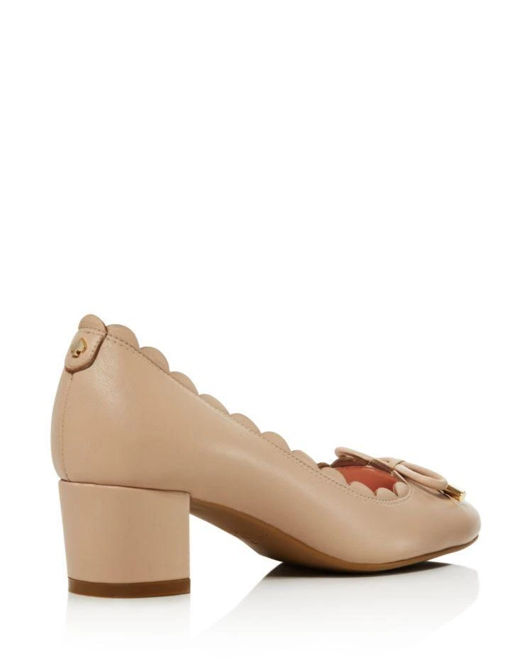 商品Kate Spade|Yasmin Scalloped Block Heel Pumps ,价格¥591,第3张图片详细描述
