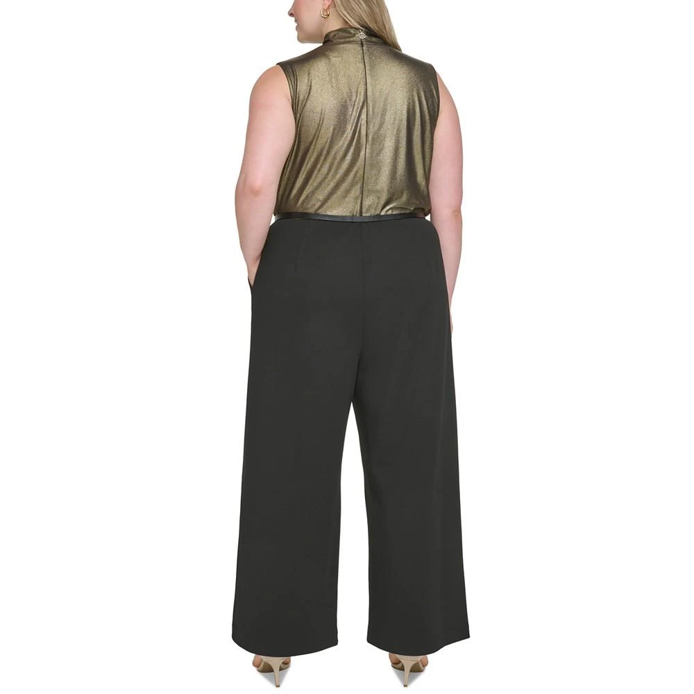 商品Tommy Hilfiger|Plus Size Metallic-Bodice Wide-Leg Jumpsuit,价格¥187,第2张图片详细描述