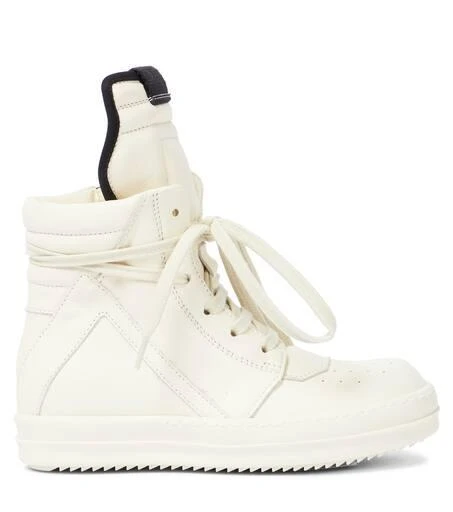 商品Rick Owens|Geobasket leather high-top sneakers,价格¥4836,第4张图片详细描述