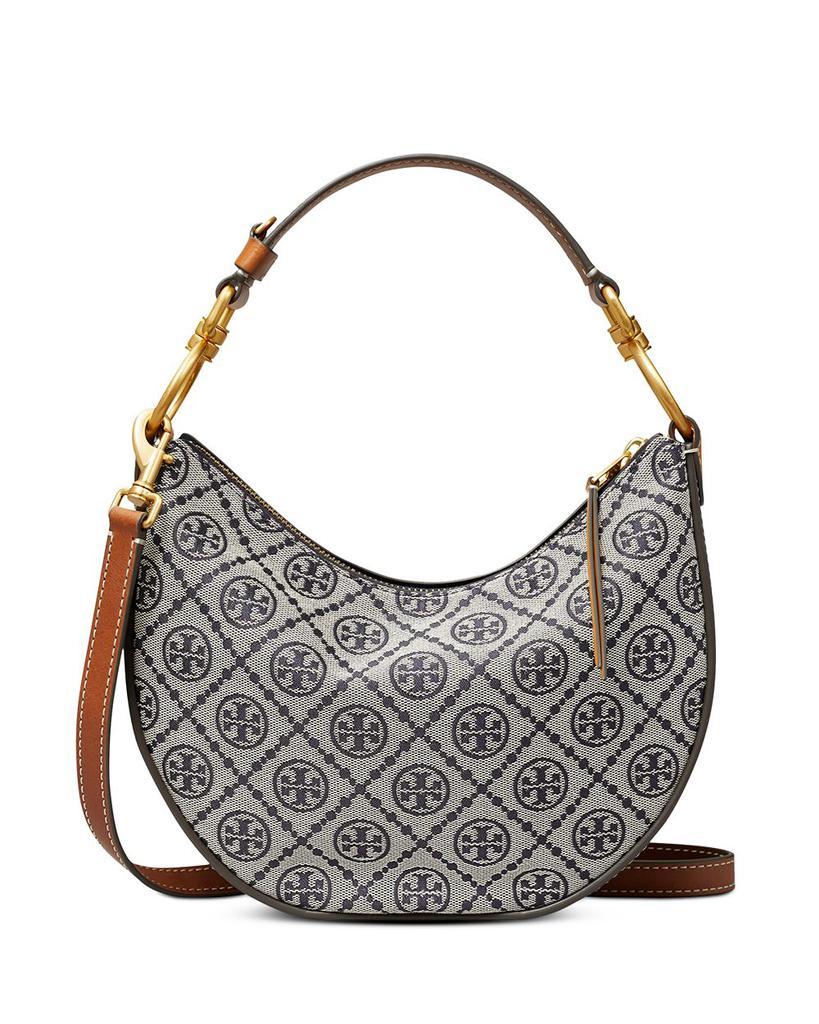 商品Tory Burch|T Monogram Mini Jacquard Crescent Bag,价格¥2925,第1张图片