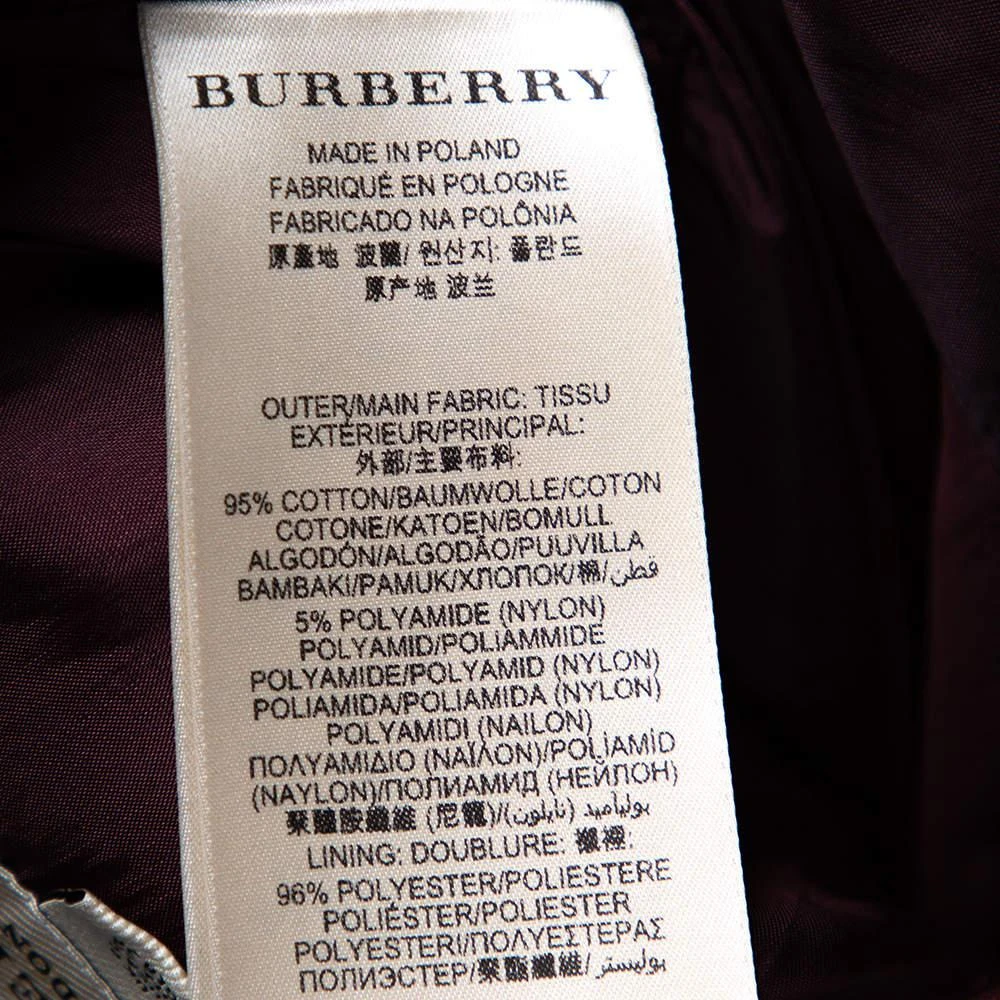 Burberry Burgundy Lace Peplum Detail Sleeveless Dress S 商品