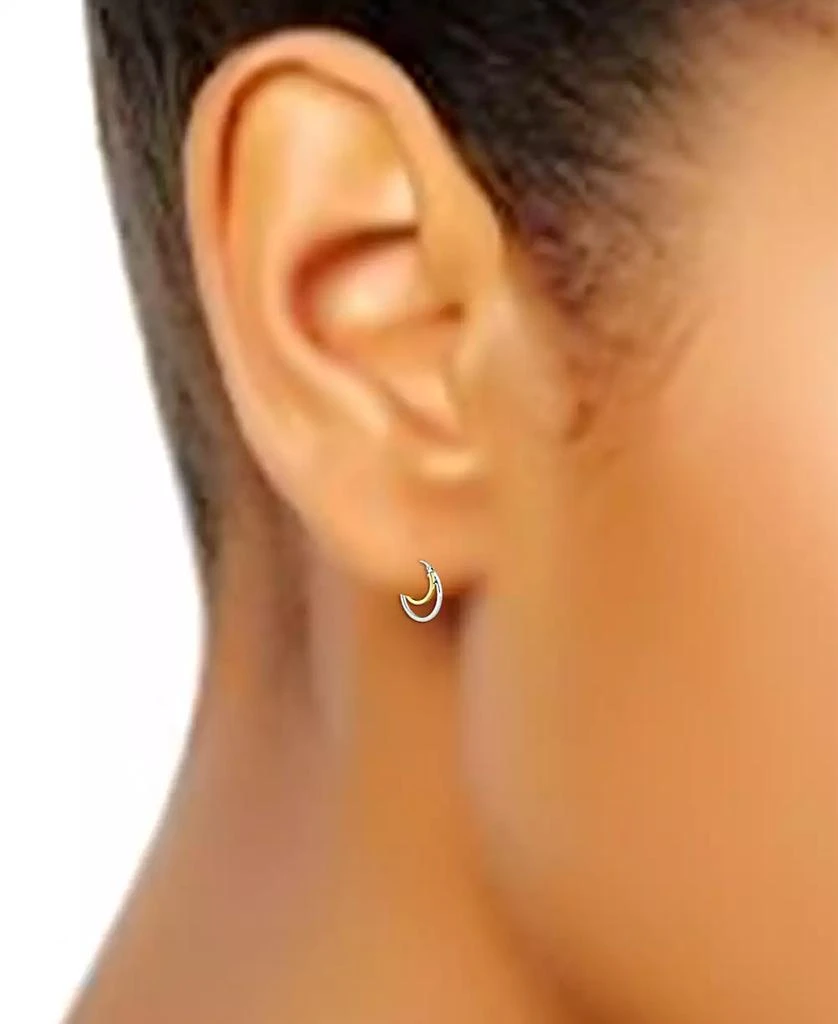 商品Giani Bernini|Double Hoop Earrings in Sterling Silver & 18k Gold-Plate, Created for Macy's,价格¥145,第2张图片详细描述
