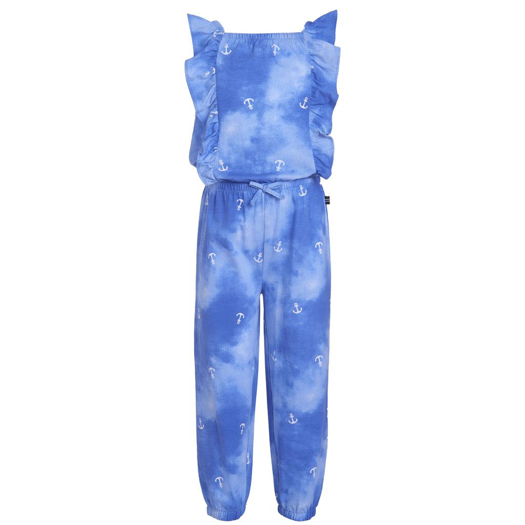 Nautica Toddler Girls' Tie-Dye Anchor Jumpsuit (2T-4T)商品第1张图片规格展示