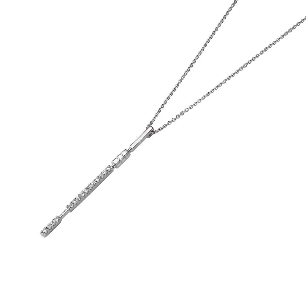 商品AME|Âme Totem 18K White Gold, Lab-Grown Diamond 0.30ct. tw. Linear Pendant Necklace,价格¥13989,第3张图片详细描述