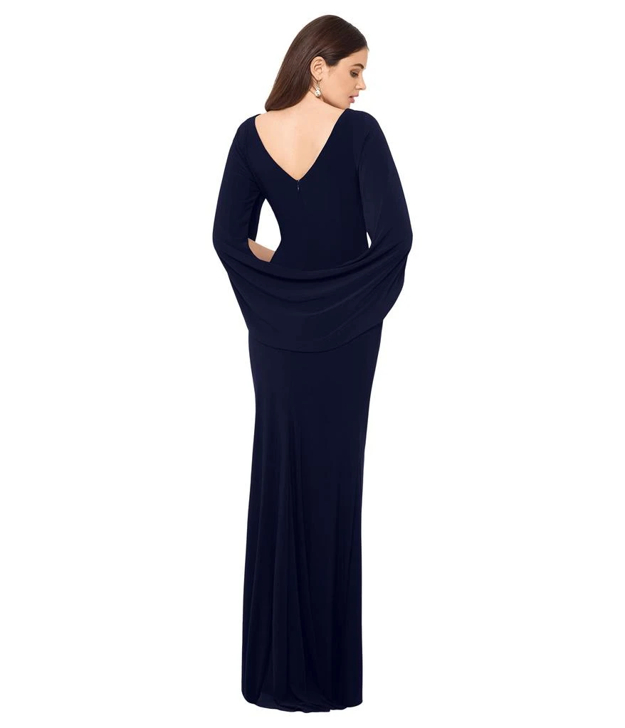 商品Betsy & Adam|Long Jersey Ruched Drape Back Dress,价格¥1489,第2张图片详细描述