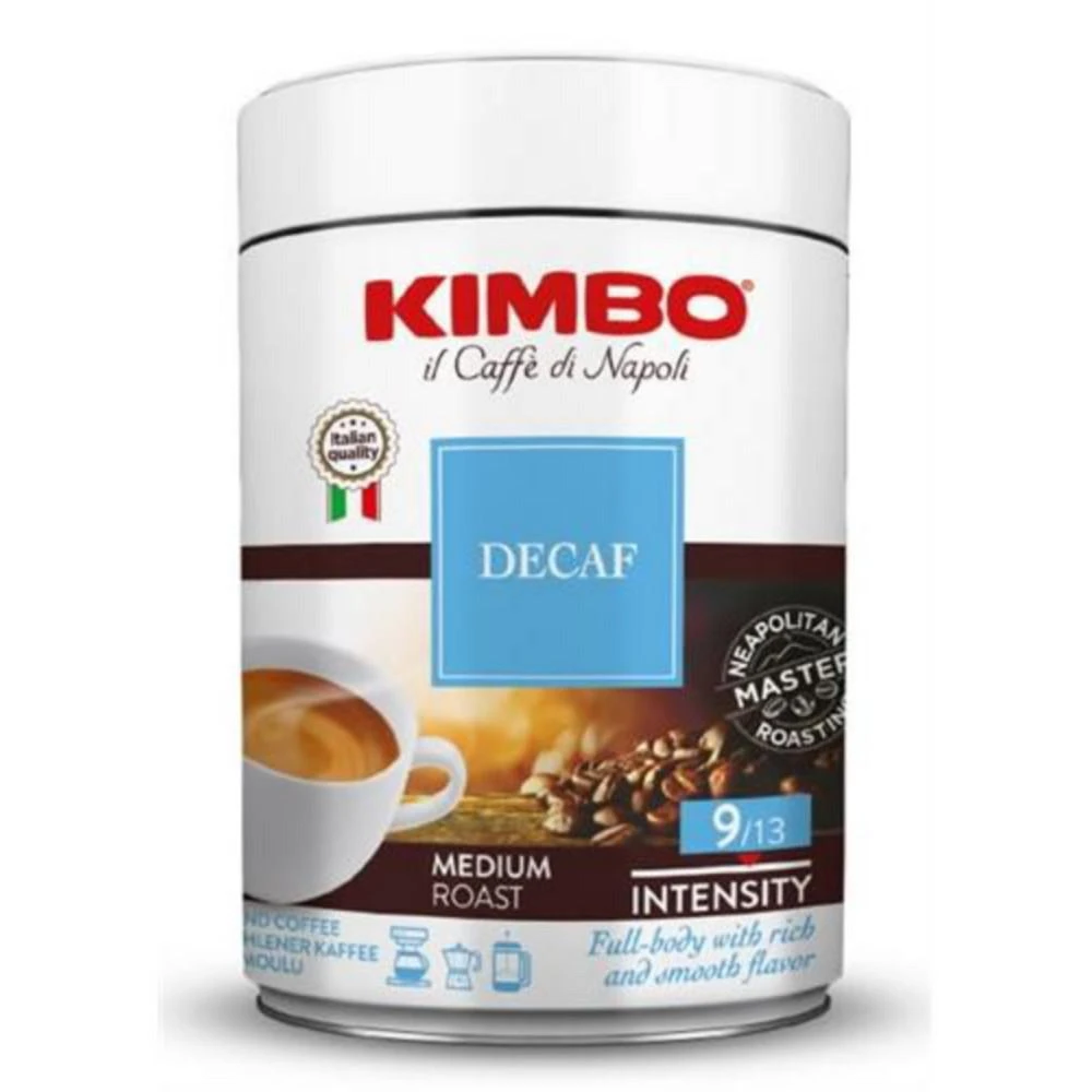 商品Kimbo|Decaffeinato Ground Coffee in Can (Pack of 2),价格¥247,第1张图片