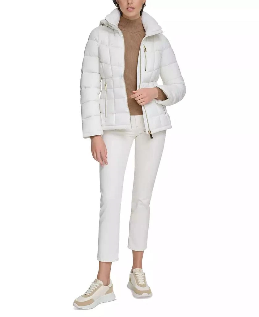 商品Calvin Klein|Women's Faux-Fur-Trim Hooded Puffer Coat, Created for Macy's,价格¥649,第5张图片详细描述