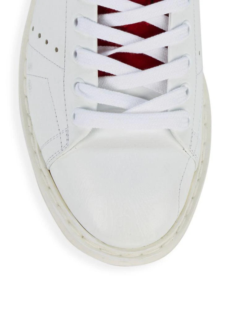 商品Golden Goose|Starter Velvet & Leather Sneakers,价格¥3222,第3张图片详细描述