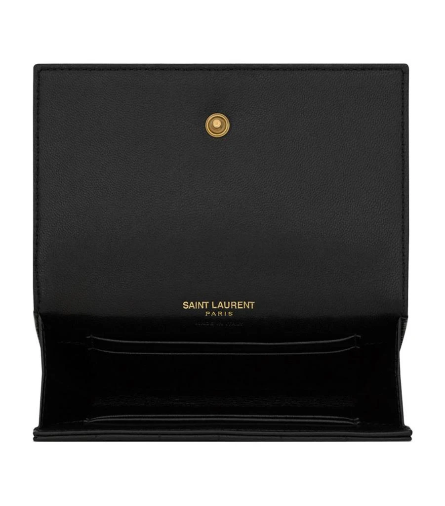 商品Yves Saint Laurent|Leather Quilted Monogram Wallet,价格¥4501,第4张图片详细描述