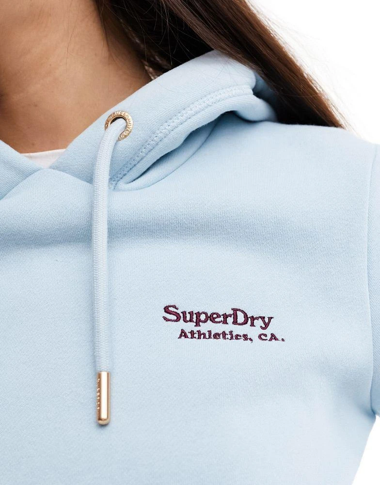 商品Superdry|Superdry essential logo hoodie in light blue,价格¥485,第2张图片详细描述
