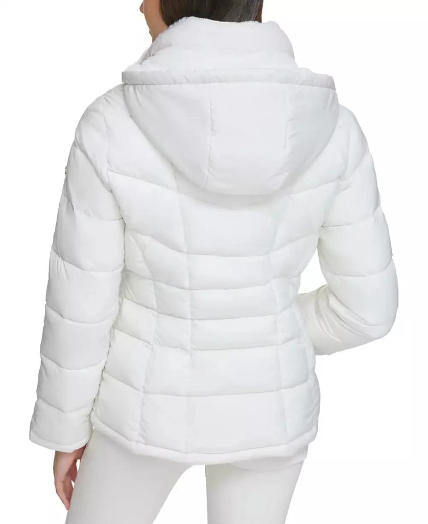 商品Calvin Klein|Women's Faux-Fur-Trim Hooded Puffer Coat, Created for Macy's,价格¥649,第2张图片详细描述