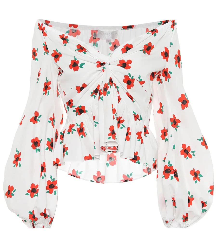 商品CAROLINE CONSTAS|Onira floral cotton top,价格¥2544,第1张图片