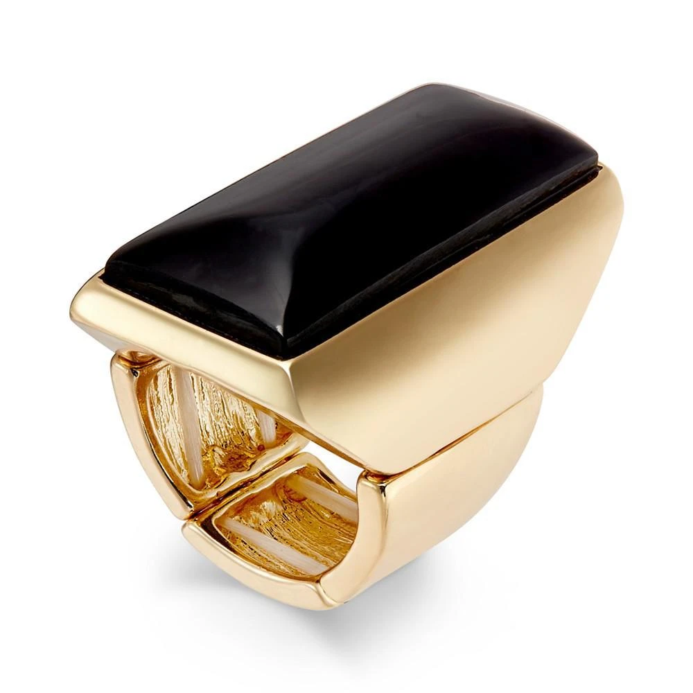 商品Thalia Sodi|Gold-Tone Jet Rectangular Stone Ring, Created for Macy's,价格¥83,第1张图片