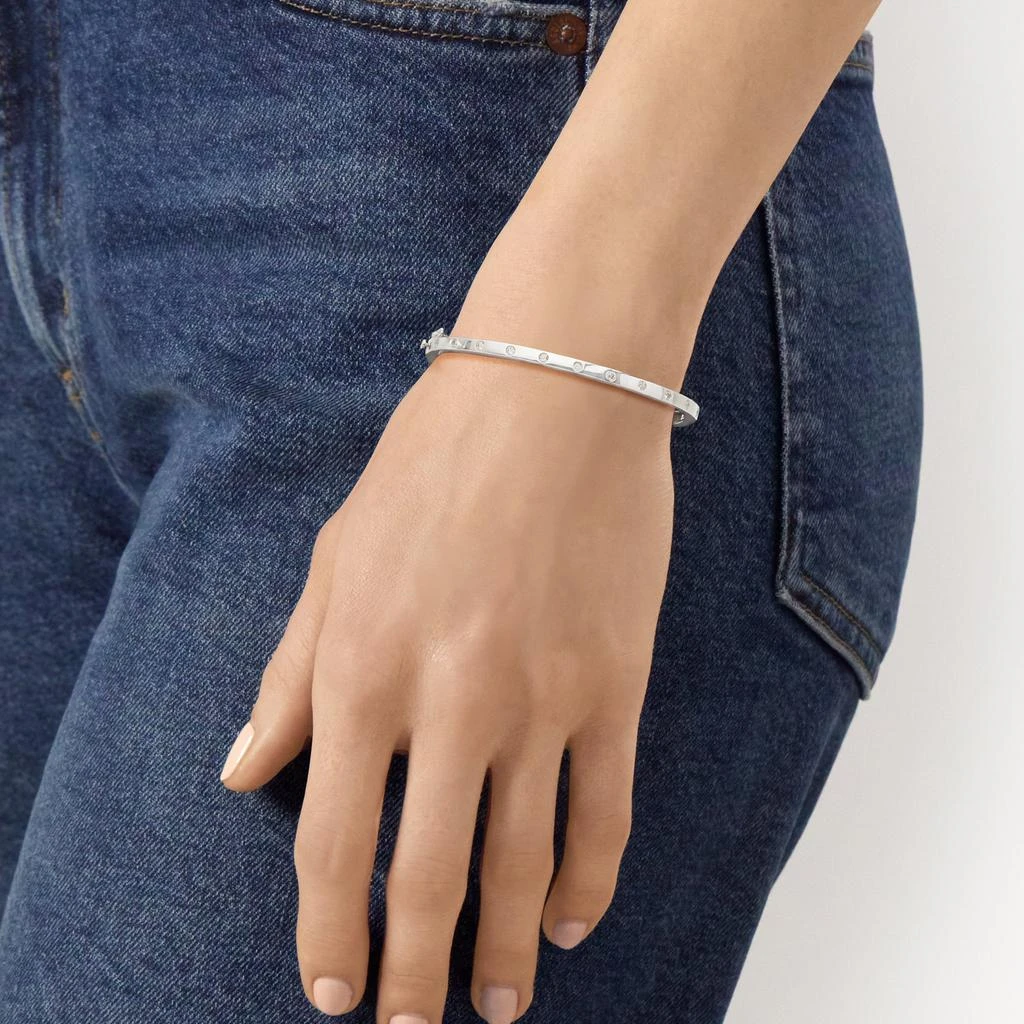 商品Ross-Simons|Ross-Simons Diamond Bangle Bracelet in Sterling Silver,价格¥3115,第2张图片详细描述