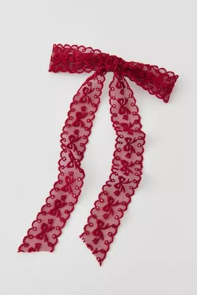 商品Urban Outfitters|Medium Lace Hair Bow Barrette,价格¥92,第2张图片详细描述