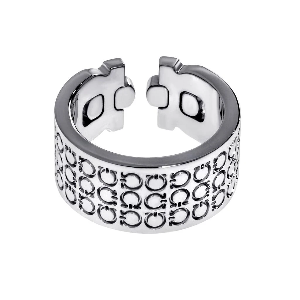 商品Salvatore Ferragamo|Salvatore Ferragamo Gancino Sterling Silver Band Ring Sz. 7.25 703388,价格¥1058,第1张图片