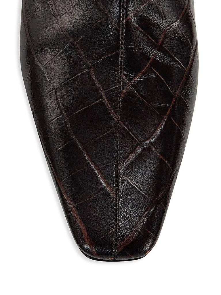 商品Totême|The Wide Calf Croc-Embossed Leather Boots,价格¥8460,第4张图片详细描述