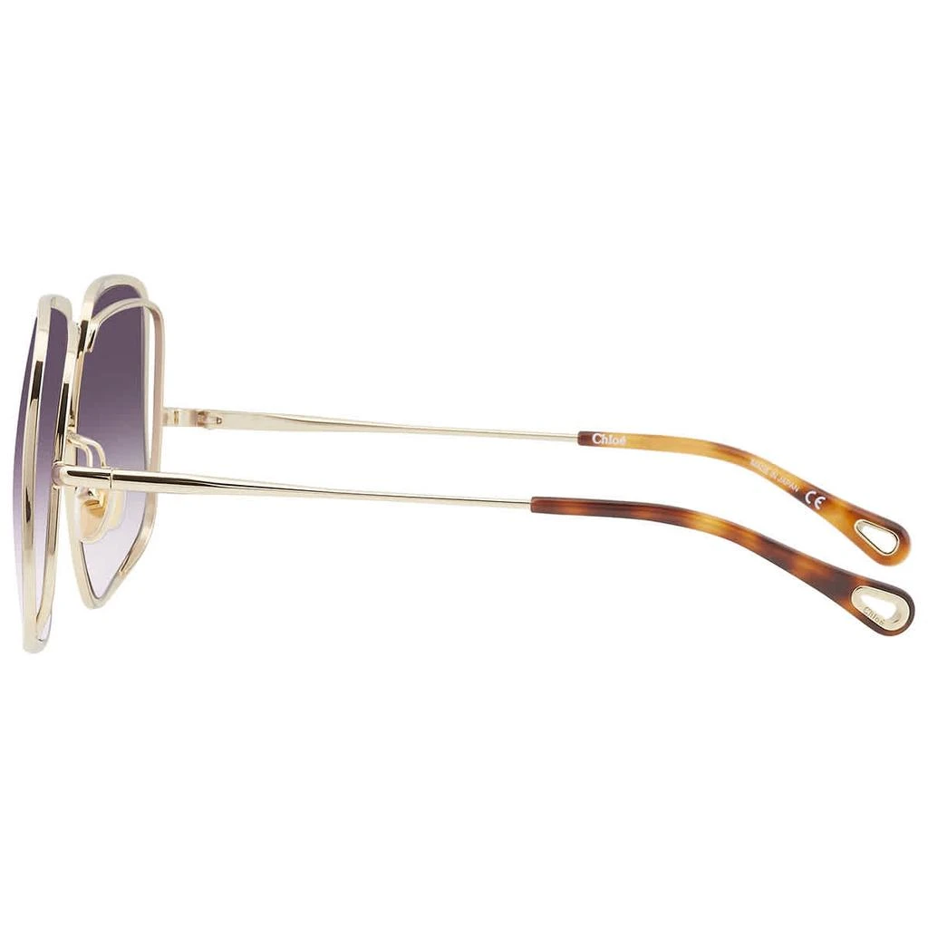 商品Chloé|Chloe Violet Gradient Oversized Ladies Sunglasses CH0035S 006 62,价格¥1390,第3张图片详细描述