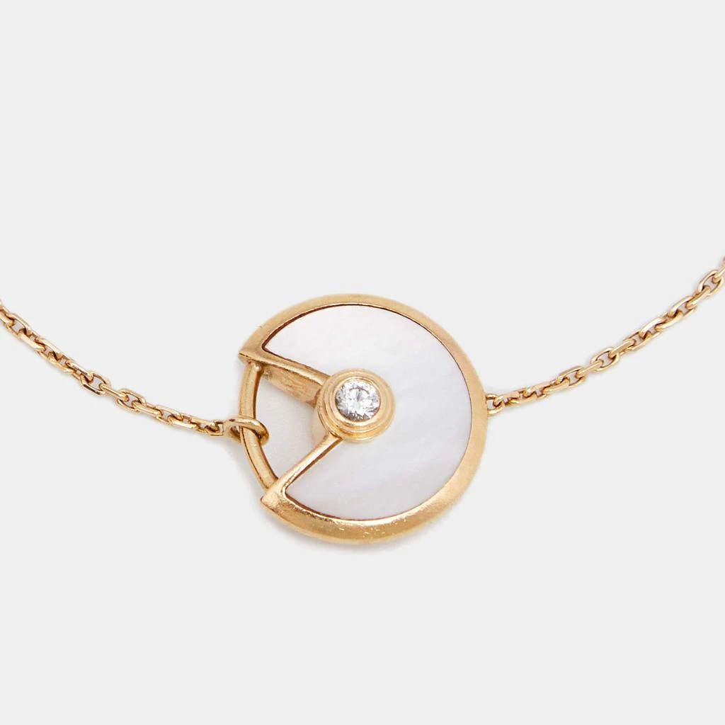 商品[二手商品] Cartier|Cartier Amulette de Cartier Mother of Pearl Diamond 18K Yellow Gold XS Model Bracelet ,价格¥7300,第2张图片详细描述