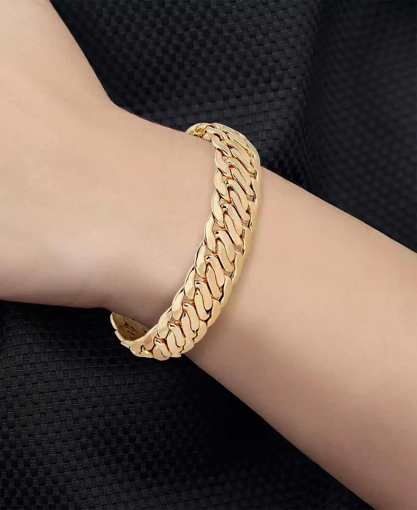 商品Italian Gold|Wide Fancy Link Chain Bracelet in 14k Gold,价格¥40109,第2张图片详细描述