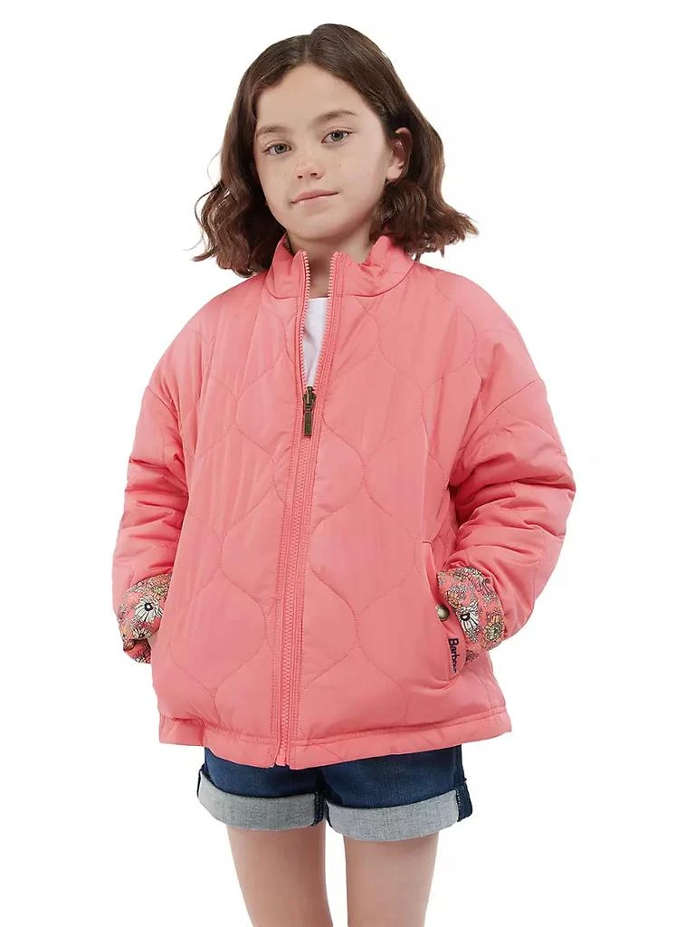 商品Barbour|Little Girl's &amp; Girl's Reversible Apia Quilted Jacket,价格¥537,第4张图片详细描述