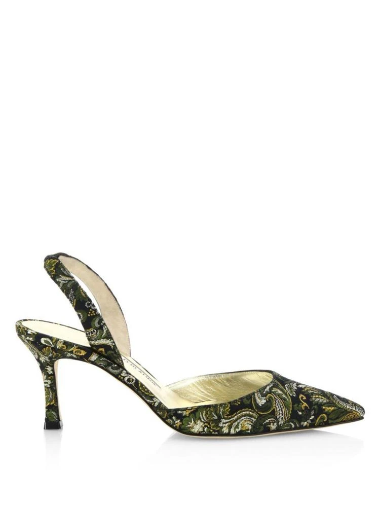 商品Manolo Blahnik|Carolyne Brocade Slingback Pumps,价格¥2097,第5张图片详细描述