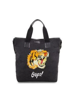 商品[二手商品] Gucci|Tiger Patch Canvas Crossbody Bag,价格¥7551,第1张图片