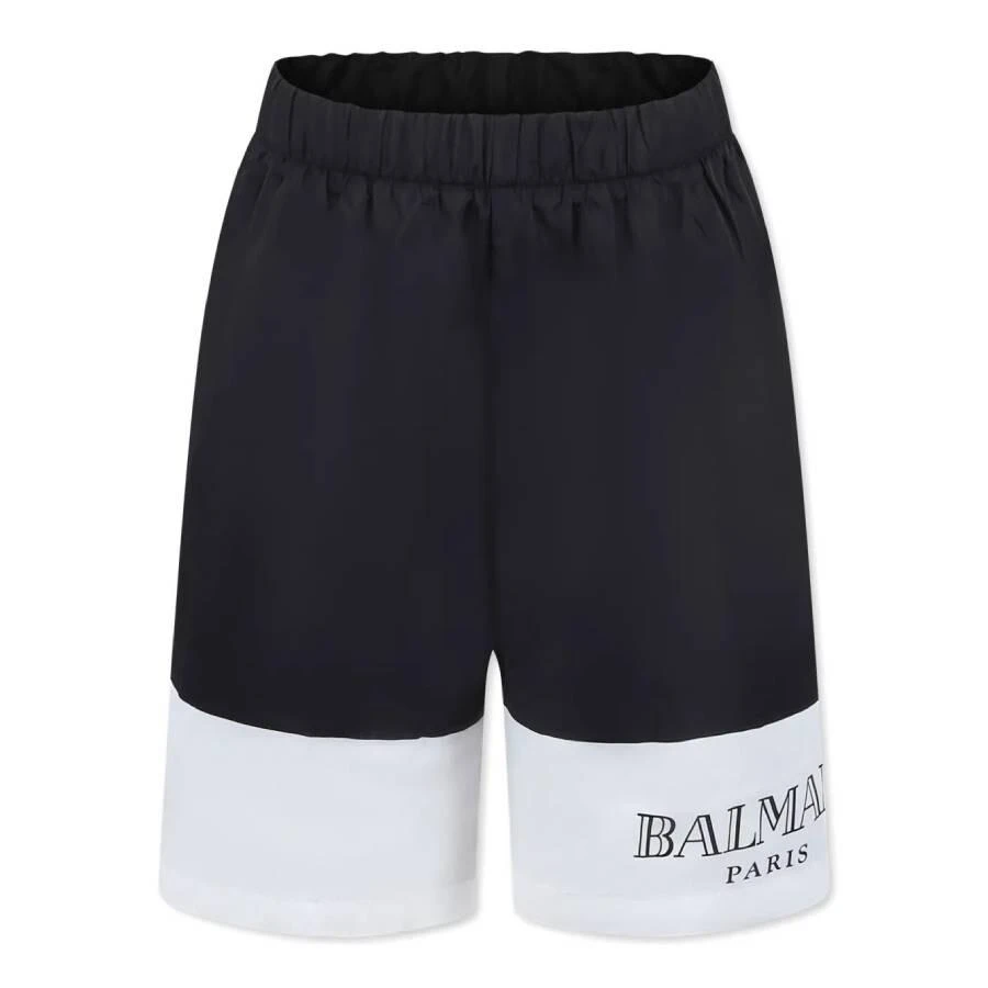商品Balmain|Kids Logo Print Swim Shorts,价格¥806,第1张图片
