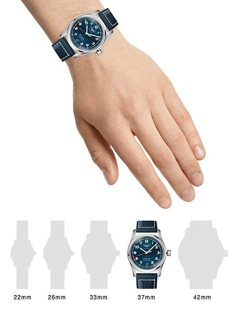 商品Longines|Longines Spirit 37MM Stainless Steel & Leather-Strap Watch,价格¥16131,第2张图片详细描述