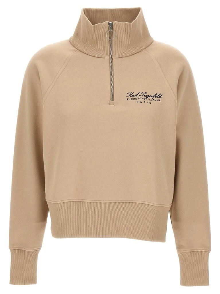 商品Karl Lagerfeld Paris|Karl Lagerfeld Hotel Karl Half-Zip Sweatshirt,价格¥962,第1张图片