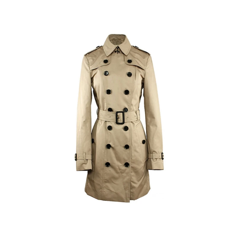 商品[国内直发] Burberry|Burberry 博柏利 女士浅棕色翻领风衣 3944171,价格¥7929,第1张图片